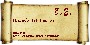 Baumöhl Emese névjegykártya